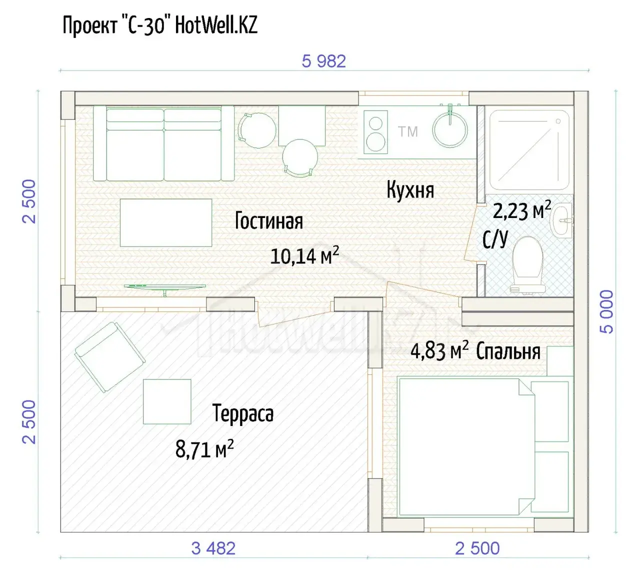 С-30 · Xonalar rejasi 1