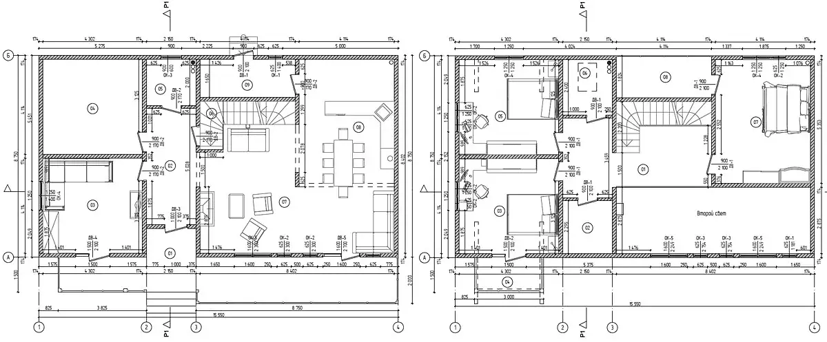 А-304 · Xonalar rejasi 1