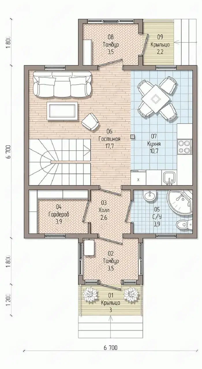 В-90 · Xonalar rejasi 1